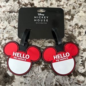 Disney Hello My Name Is Bag Luggage Tags Heavy Duty Rubber